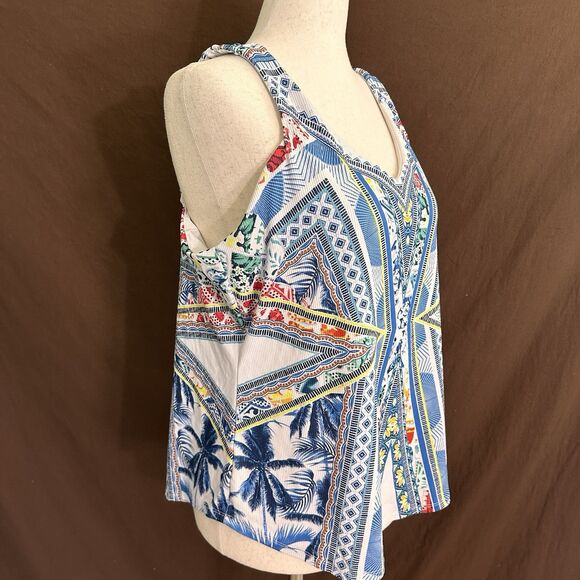 Lucky In Love Tank Paradise Print Tennis Pickleball Golf Womens XL - Picture 4 of 6